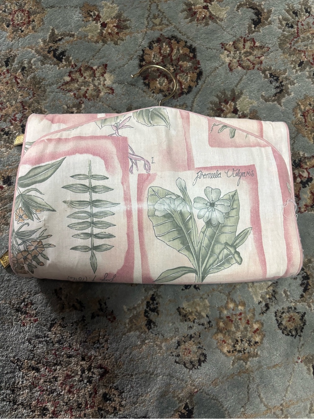 Vintage Once Upon A Rose Hanging Cosmetic Organizer